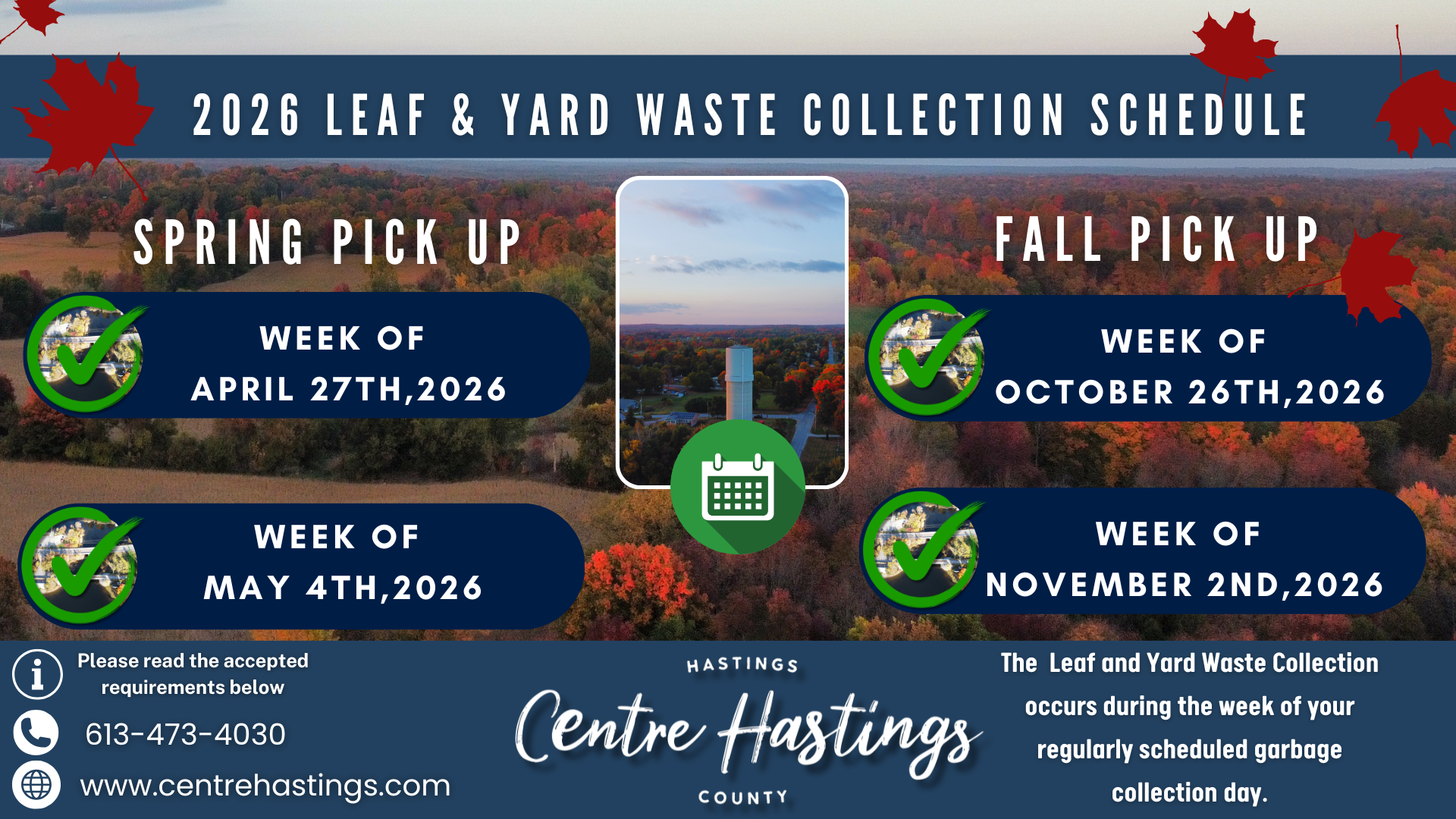 Leaf & Yard Waste Pickup – 2026 Dates Announced!