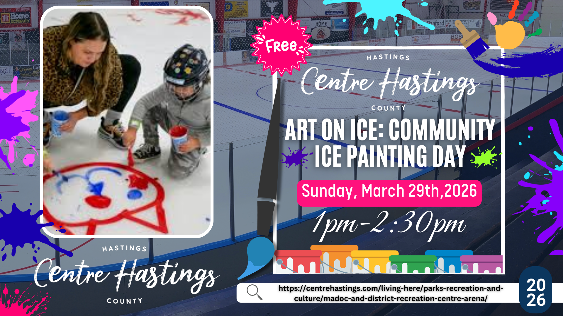 Art On Ice: Community Ice Painting Day (March 29th,2026)