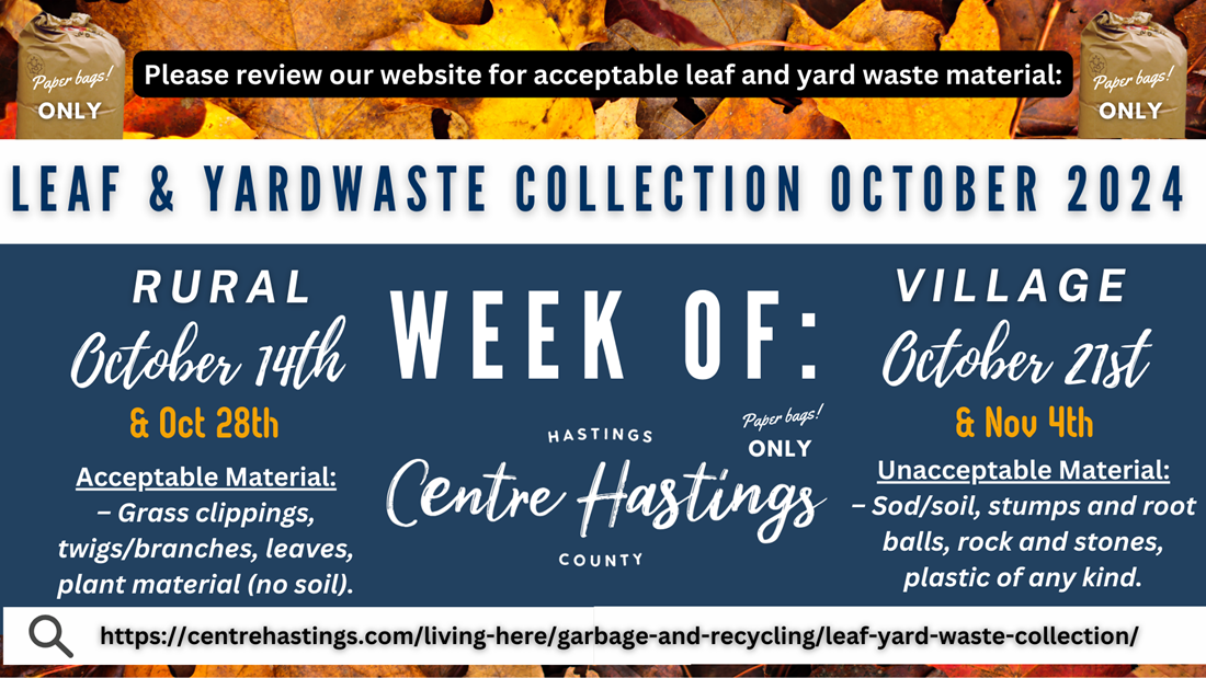 Leaf & Yard Waste Collection Schedule 2024 Municipality of Centre