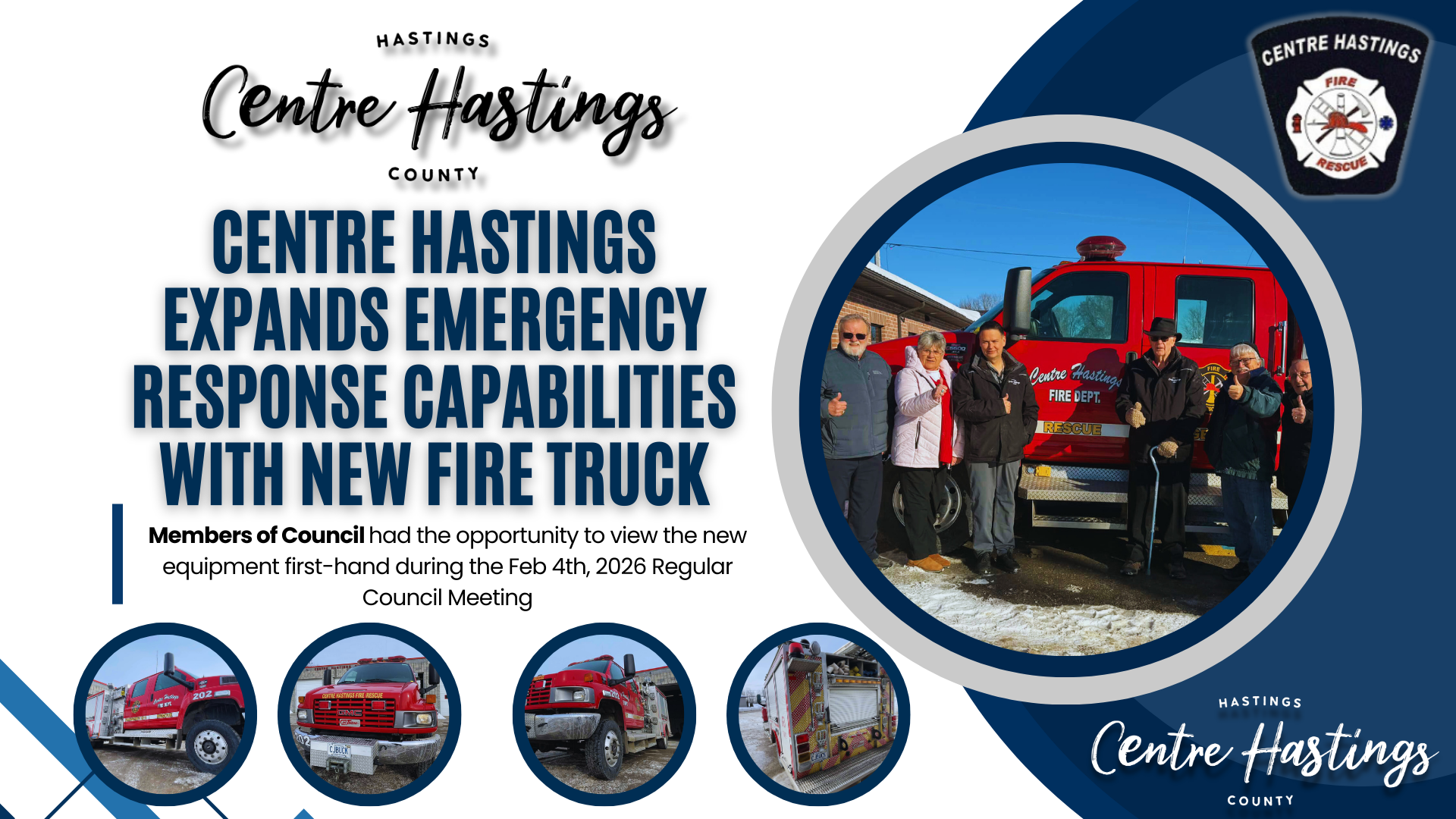 Centre Hastings Expands Emergency Response Capabilities with New Fire Truck
