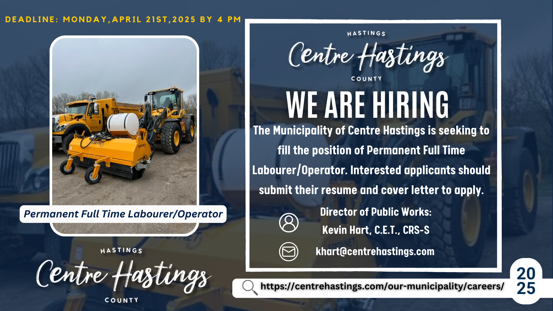 WE ARE HIRING: Permanent Full Time Labourer/Operator