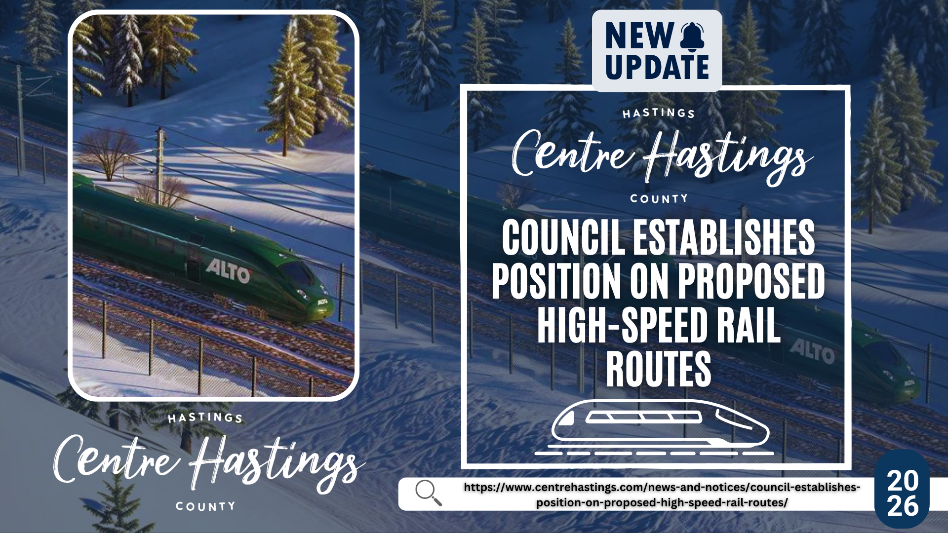 Council Establishes Position on Proposed High-Speed Rail Routes